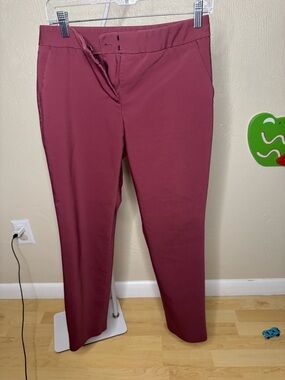 Express Columnist Ankle Pants - Mid Rise - Dark Berry/Burgundy - Size 6